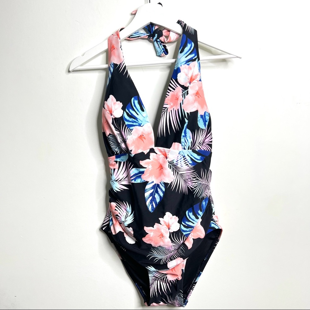DKNY One Piece Swimsuit Floral Size XXL